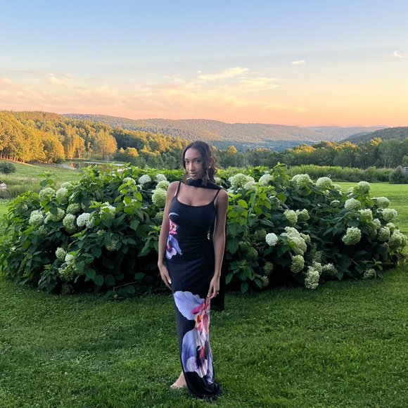 Peppermayo Bad News Mesh Maxi Dress - Black Tulip - Picture 5 of 5